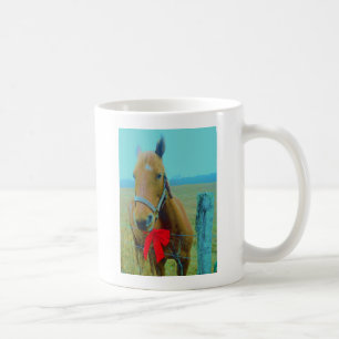 retro Christmas Horse Coffee Mug