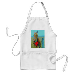 retro Christmas Horse Standard Apron