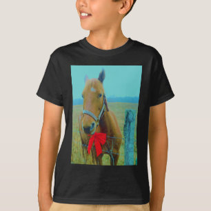 retro Christmas Horse T-Shirt