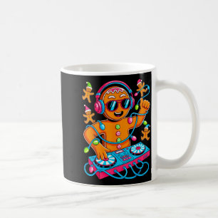 Retro Christmas House Music Gingerbread Dj Techno Coffee Mug