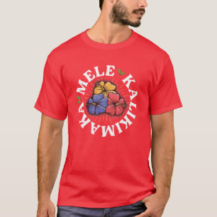 Retro Christmas In Hawaii Mele Kalikimaka Hawaiian T-Shirt