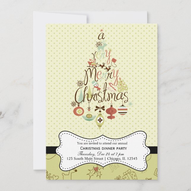 Retro Christmas Invitation (Front)