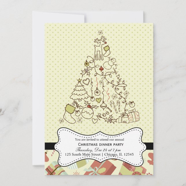 Retro Christmas Invitation (Front)