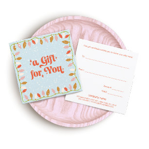 Retro  Christmas Lights Gift Certificate