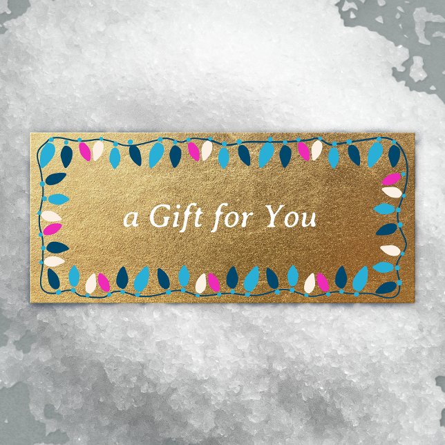 Retro Christmas Lights Gold Gift Certificate (Creator Uploaded)