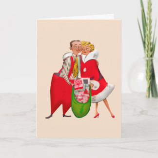 RETRO CHRISTMAS LOVE YOU GREETING CARD