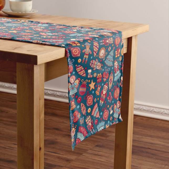 Retro Christmas Medium Table Runner (In Situ)