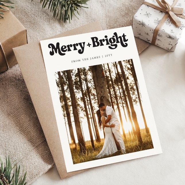 Retro Christmas | Minimalist Elegant Simple Photo Holiday Card (Creator Uploaded)