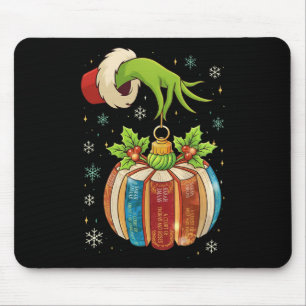 Retro Christmas Ornament Book Christmas Teacher Li Mouse Mat