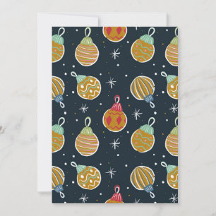 Retro Christmas Ornament Holiday Invitation