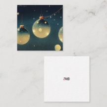 Retro Christmas Ornament Screen Print Style