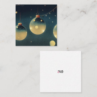 Retro Christmas Ornament Screen Print Style Card