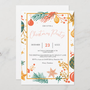 Retro Christmas Ornaments Company Christmas Save The Date