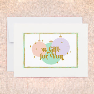 Retro Christmas Ornaments Gift Certificate