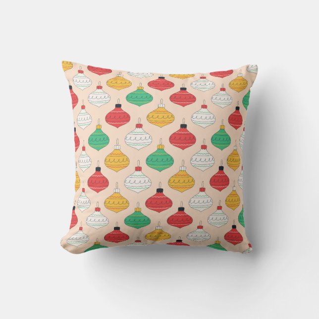 Retro Christmas Ornaments Pattern Cushion (Front)