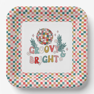 Retro Christmas Paper Plate