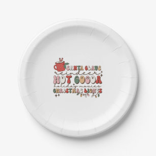 retro christmas paper plate