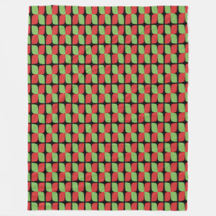 Retro Christmas Pattern Fleece Blanket