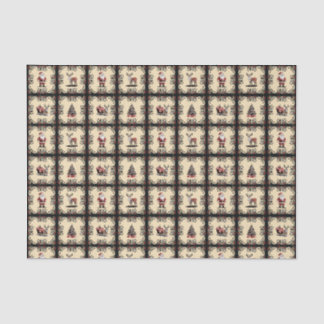 Retro Christmas Pattern Tissue Paper