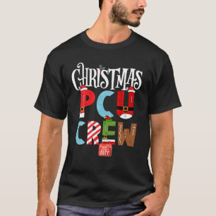 Retro Christmas PCU crew Nurses Team Tech Nurse T-Shirt