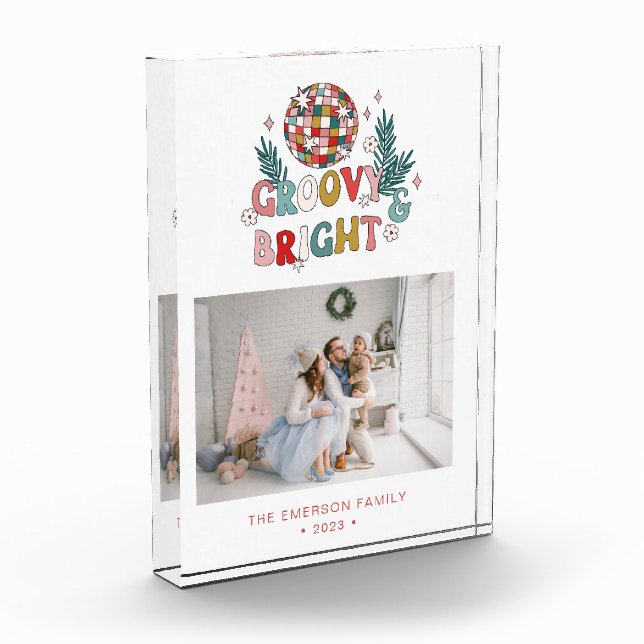 Retro Christmas Photo Block (Left)