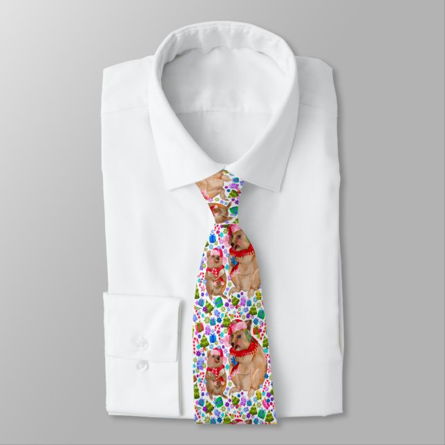 Retro Christmas Quokka Tie (Tied)