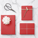 Retro Christmas Red Solid Colour Wrapping Paper Sheet<br><div class="desc">Retro Christmas Red Solid Colour. Plain and simple. Coordinates with my Retro Christmas Green Red Cream designs.</div>
