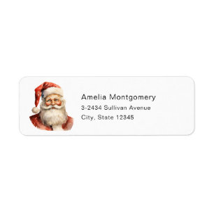 Retro Christmas Santa Claus - Address