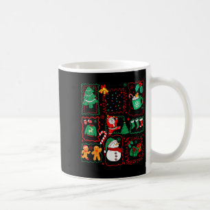 Retro Christmas Santa Claus Cocoa Xmas Tree Snowma Coffee Mug