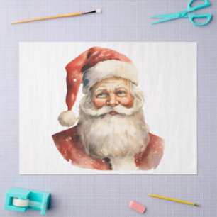 Retro Christmas Santa Claus Tissue Paper