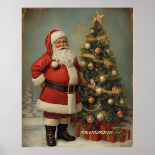 Retro Christmas Santa   Vintage Holiday Decor
