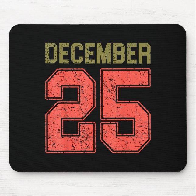 Retro Christmas Shirts Men Women December 25 Xmas  Mouse Mat (Front)