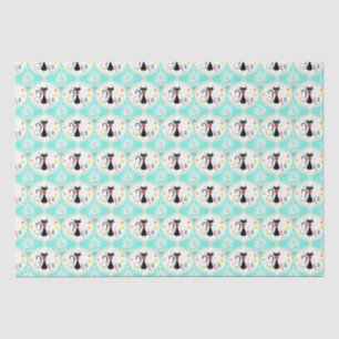 Retro Christmas Siamese Cat Ogee  Tissue Paper