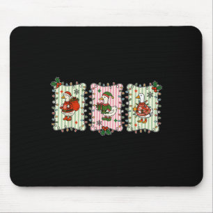 Retro Christmas Silly Goose Christmas Light Goosem Mouse Mat