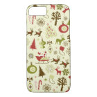 Retro Christmas Sketch Seamless Pattern