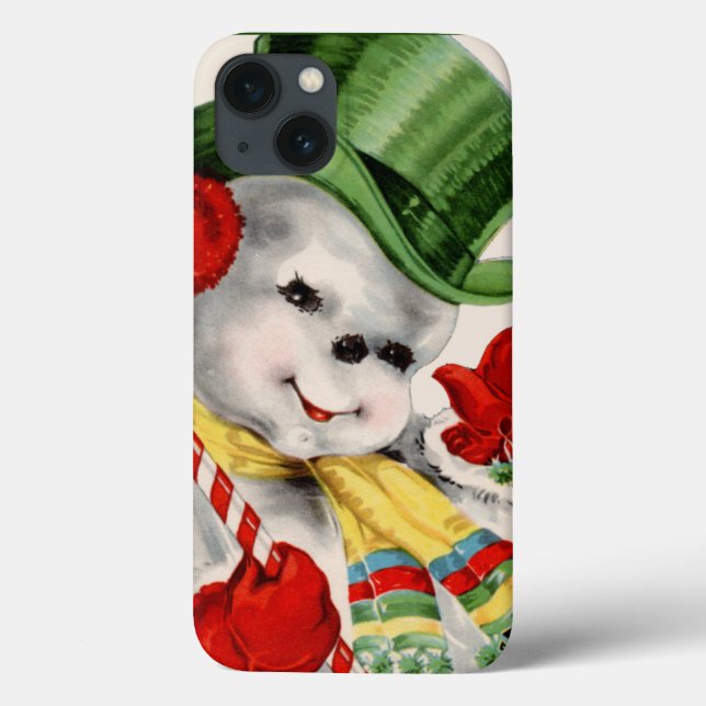 Retro Christmas snowman phone tough xtreme X case (Back)