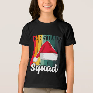 Retro Christmas Squad Santa Hat Festive Tri-Blend Shirt