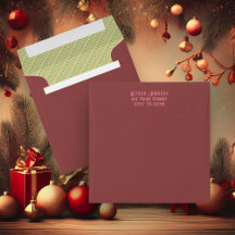 Retro Christmas Square Envelope