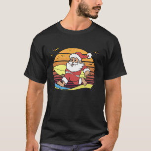 Retro Christmas Surf Mele Kalikimaka Santa Shaka H T-Shirt