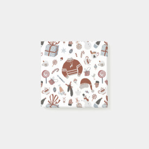 Retro Christmas Sweater Pattern Post-it Notes