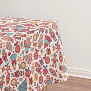 Retro Christmas Tablecloth