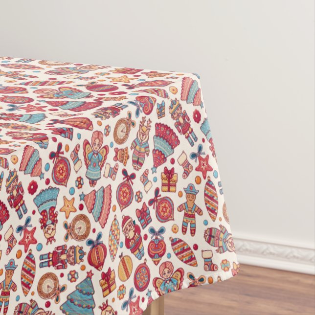 Retro Christmas Tablecloth (In Situ)