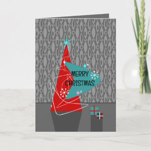 Retro Christmas Thank You Card