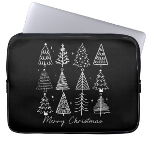 Retro Christmas Tree Classic Laptop Sleeve