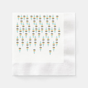 Retro Christmas Tree Paper Napkins