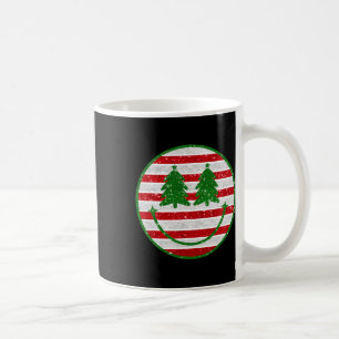 Retro Christmas Tree Smile Face Xmas Womens Teens  Coffee Mug