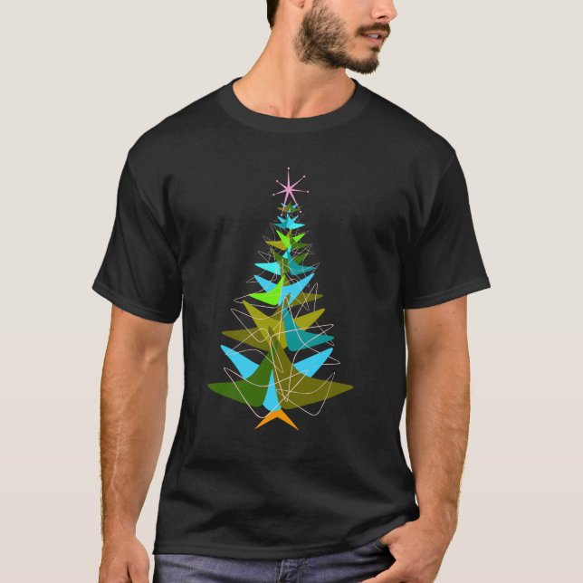 Retro Christmas Tree T-Shirt (Front)