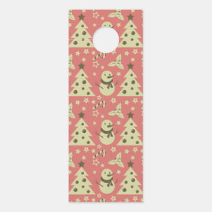 Retro Christmas trees holly berry star candy cane  Door Hanger