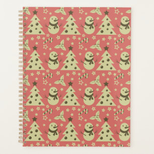 Retro Christmas trees holly berry star candy cane  Planner