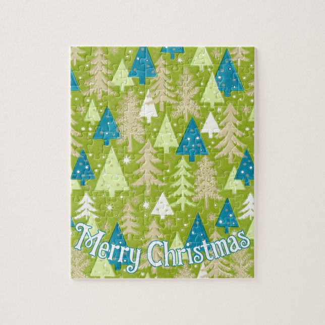 Retro Christmas Trees Jigsaw Puzzle (Vertical)